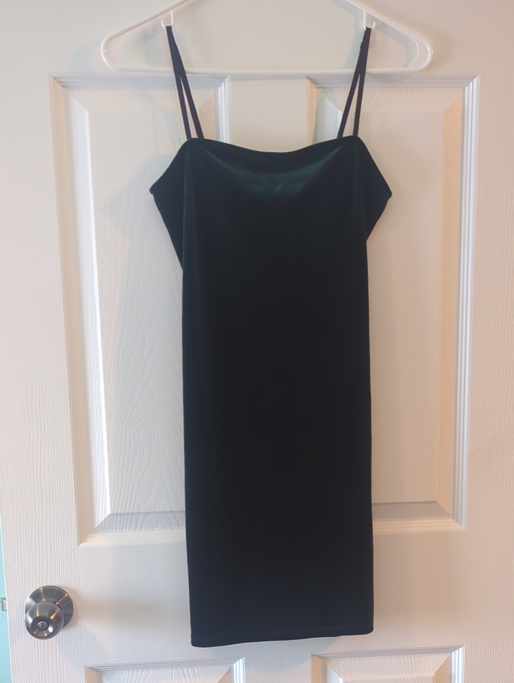 Forever 21 Black Velvet Mini Slip Dress